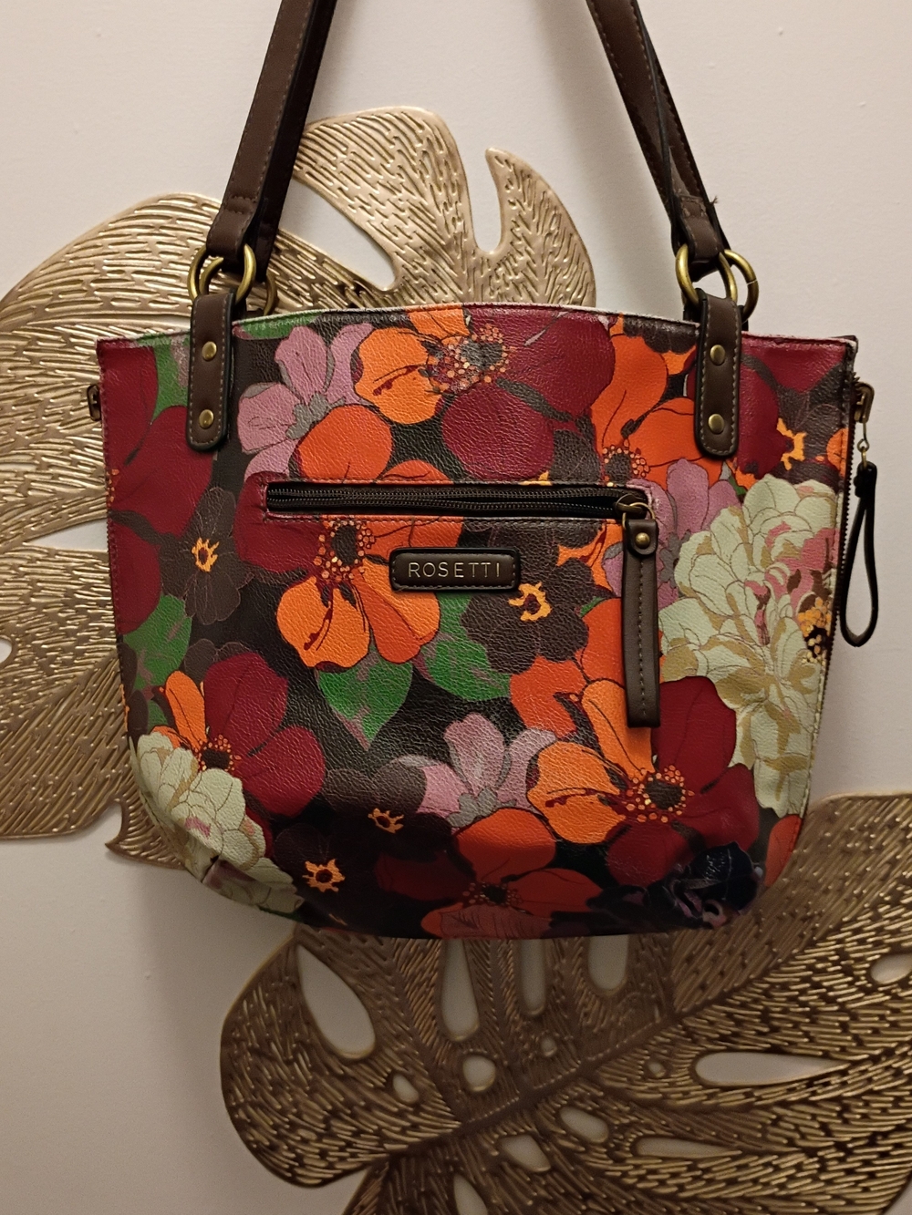 Rosetti Reversible Scarlett To Floral Bucket Tote - Picture 6 of 10